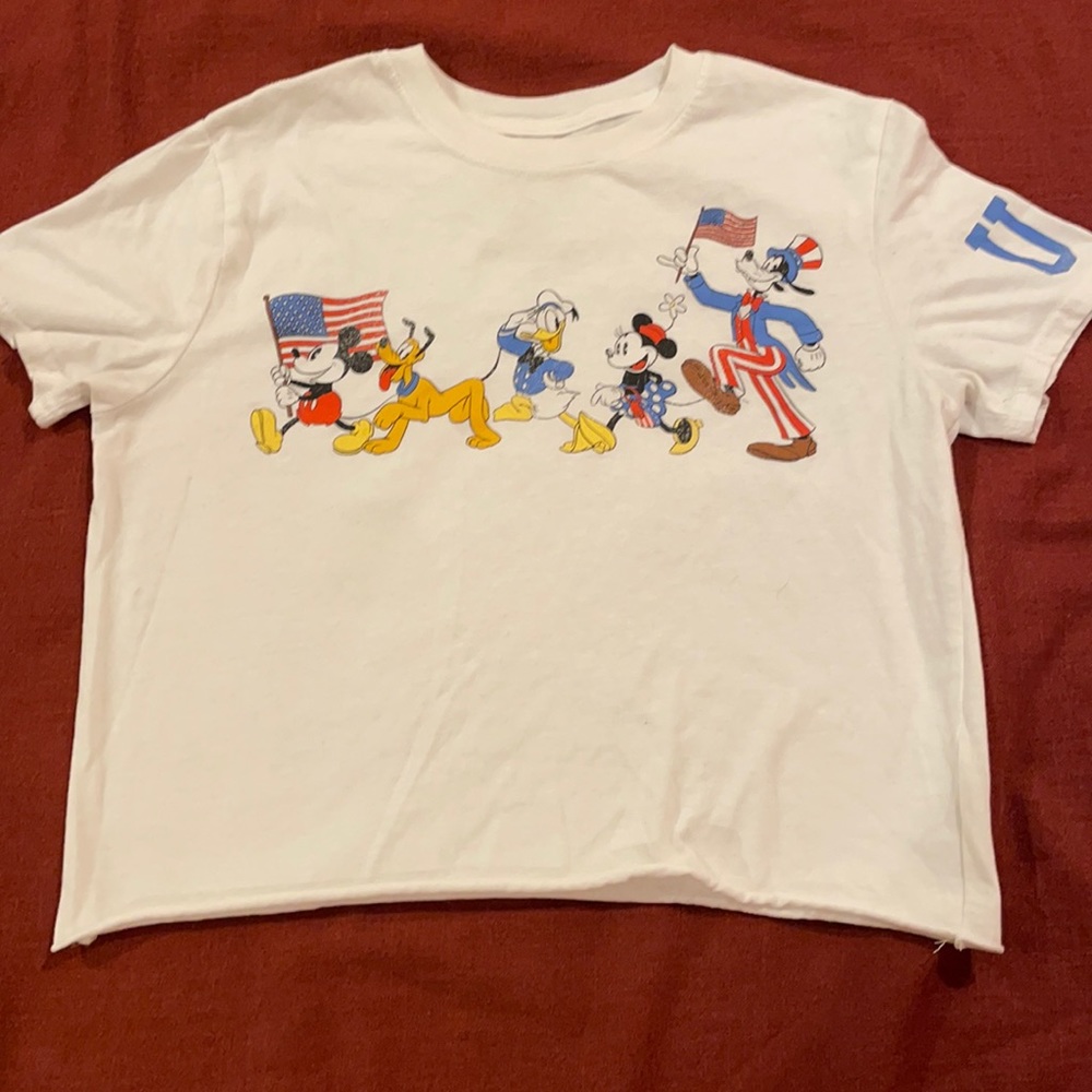 Disney USA crop t-shirt. Size S.
